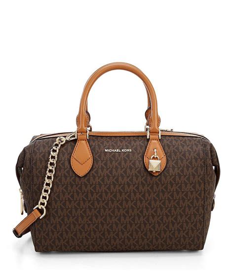 michael kors grayson signature large convertible satchel brown|michael kors grayson satchel small.